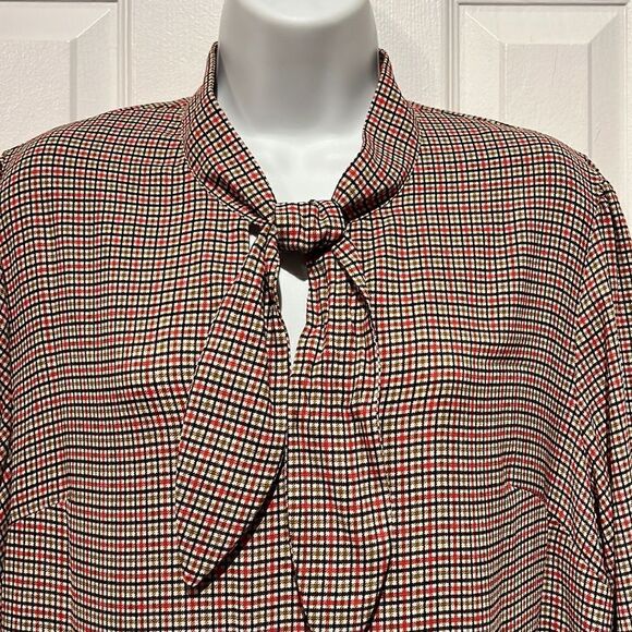 ‎H&M Long Sleeve Plaid Tunic Dress Size L/P - Picture 2 of 9
